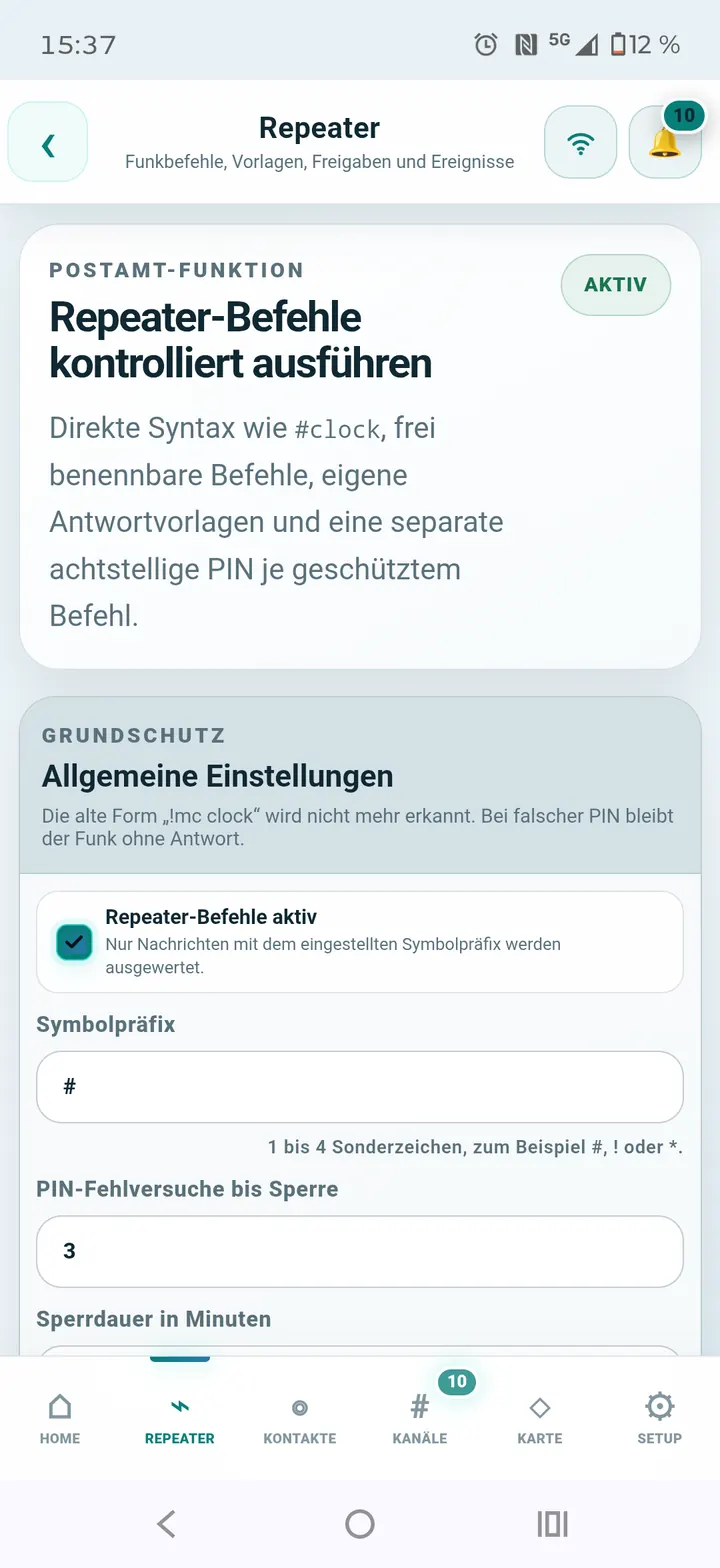 Repeater-Befehle kontrolliert ausführen