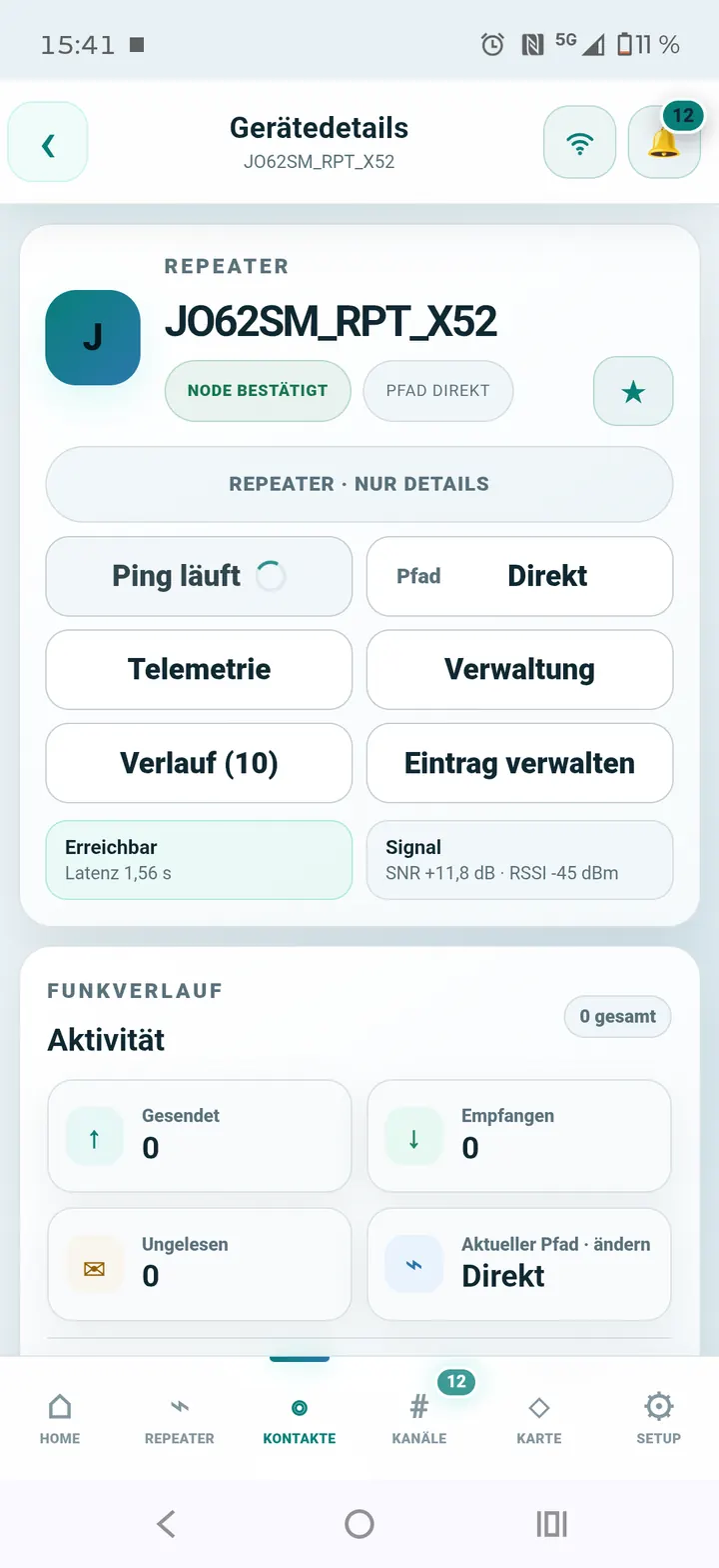 Laufende Ping-Abfrage