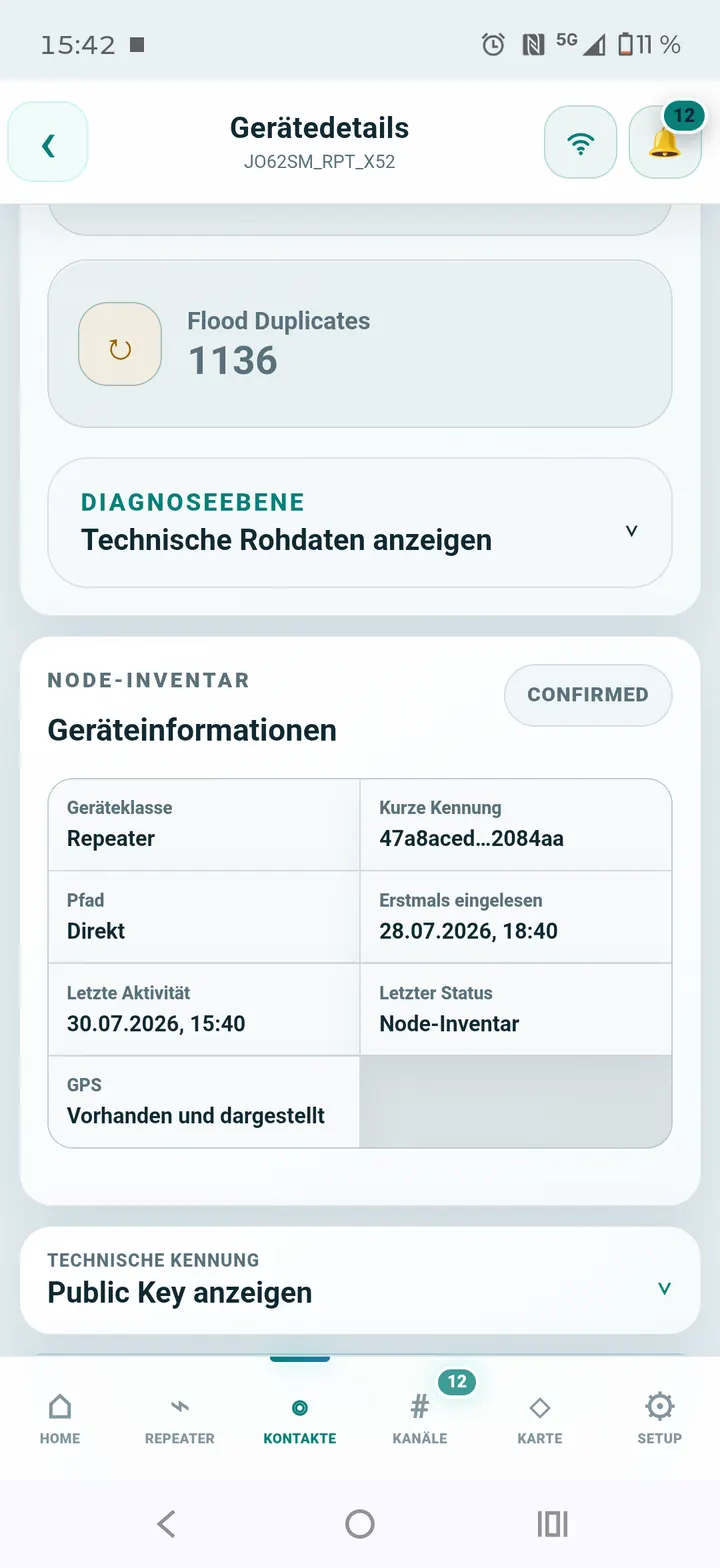 Technische Geräteinformationen