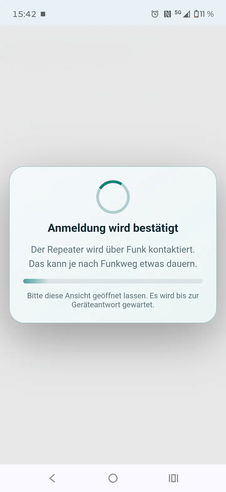Bestätigung der Anmeldung