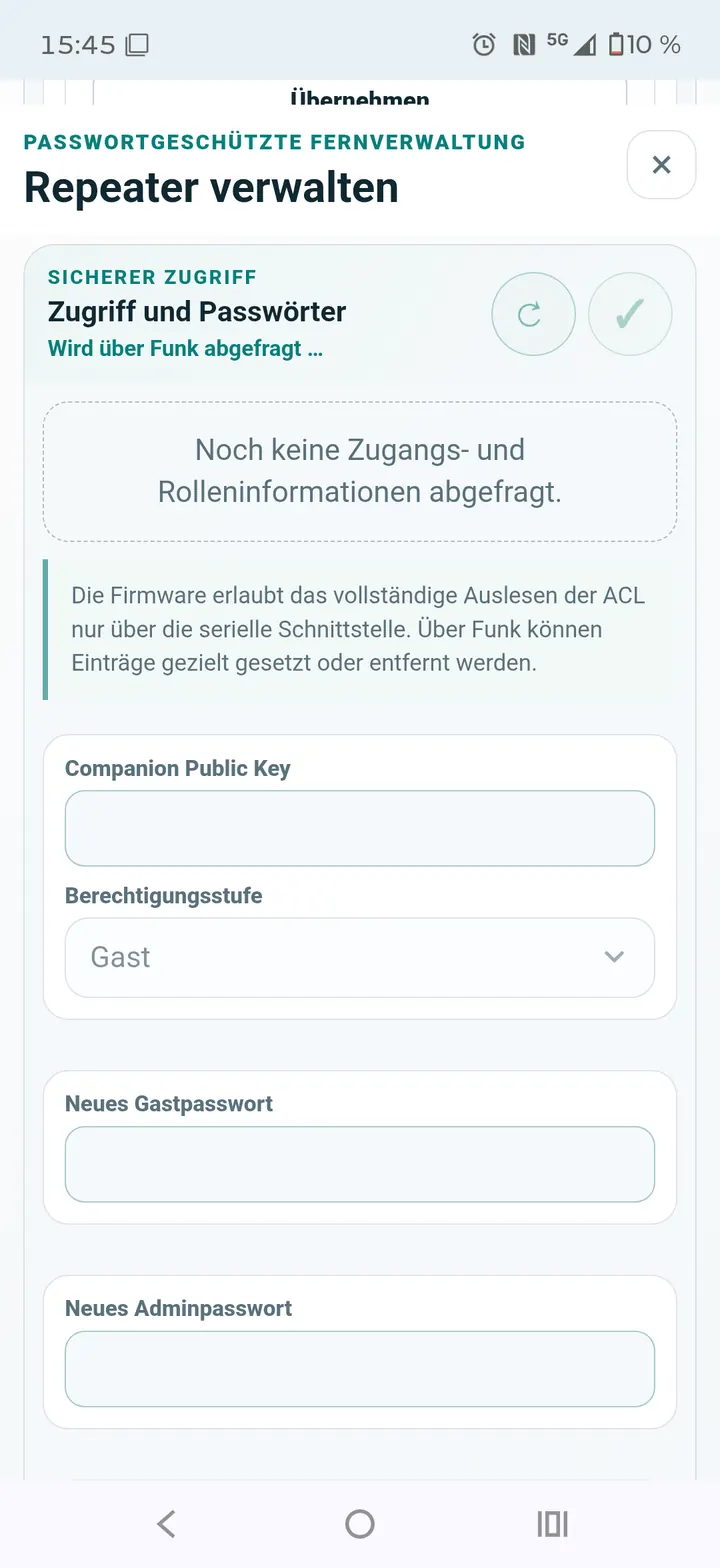 Zugriff, Rollen und Passwörter