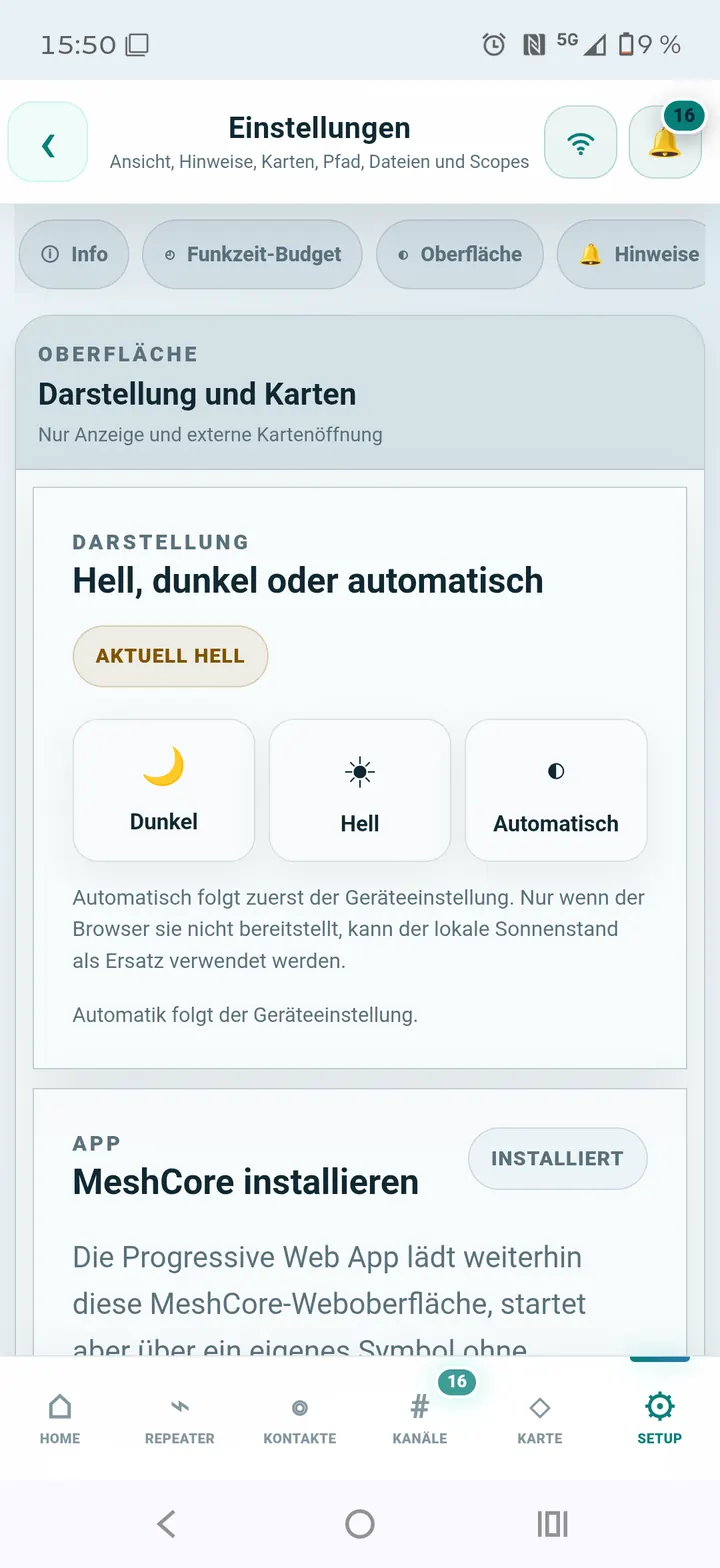 Design & Sprache in der mobilen Oberfläche