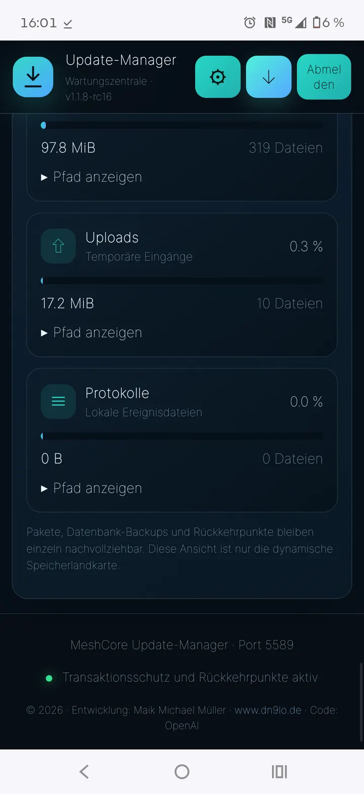 Uploads, Protokolle und Pfade