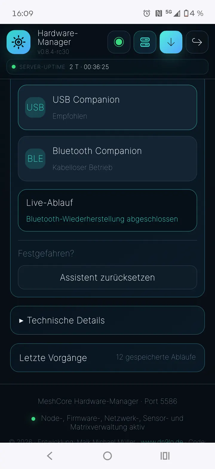 Abgeschlossener Verbindungsablauf