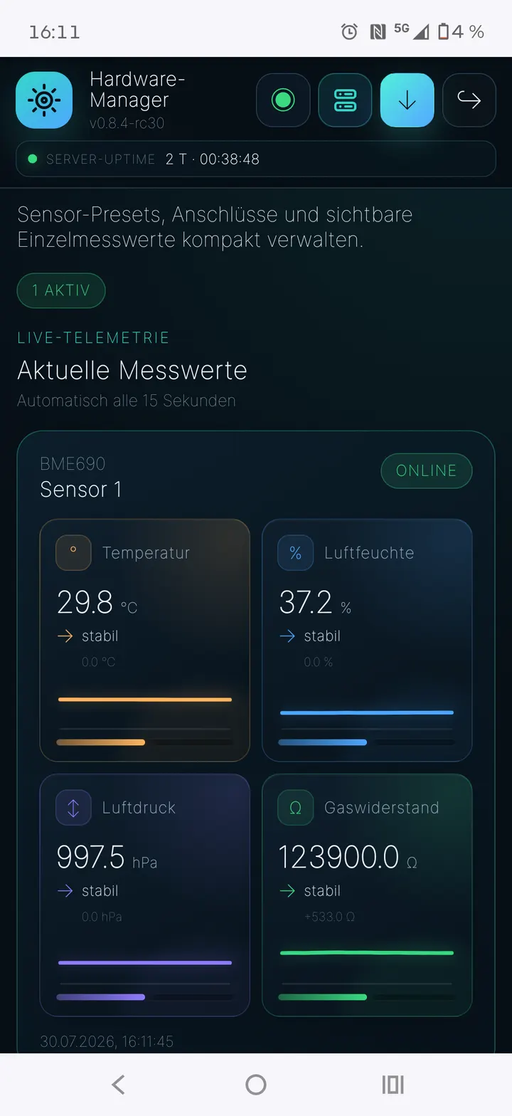 Sensorik in der mobilen Oberfläche
