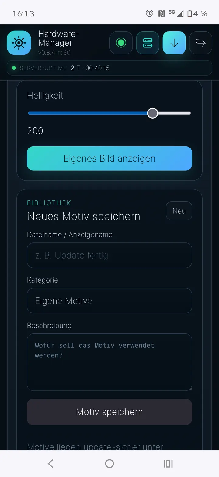 Eigenes Matrixmotiv speichern