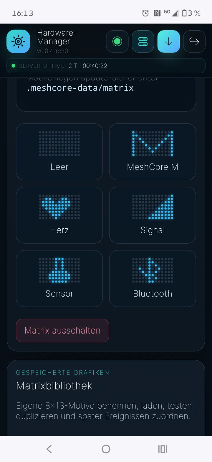 Matrixbibliothek mit Grundmotiven