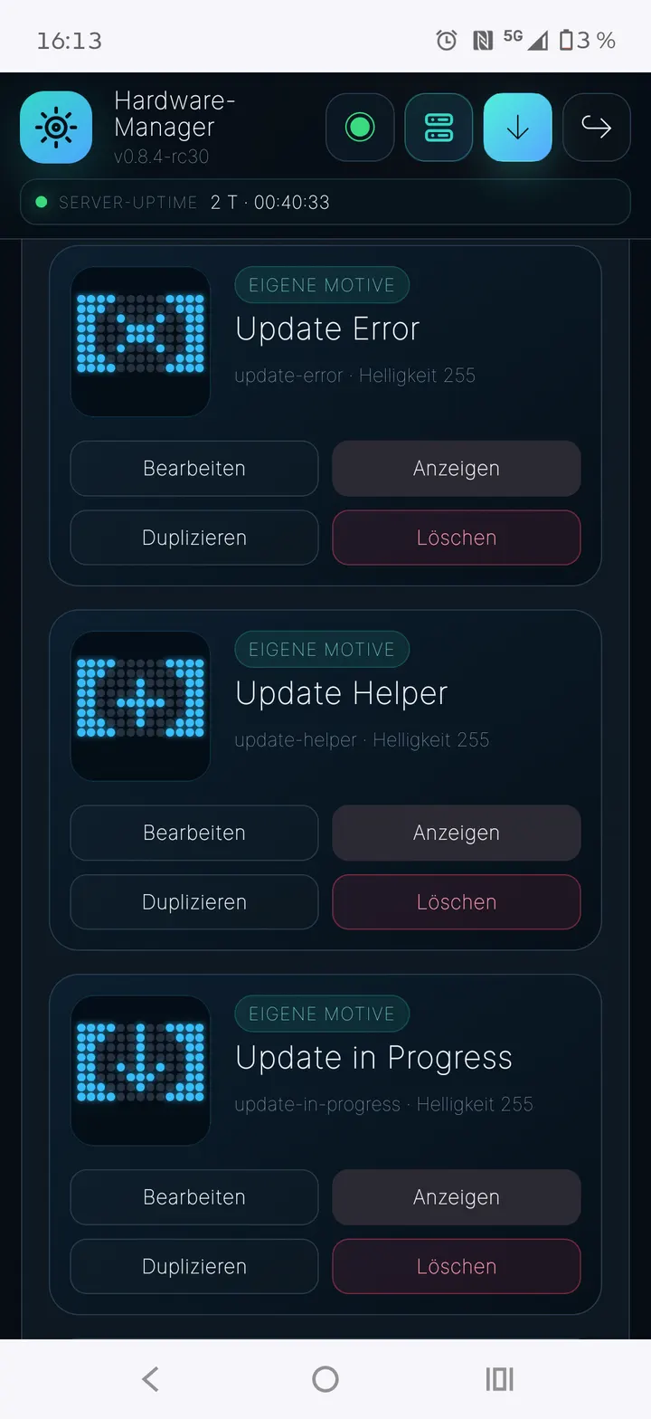 Motive für Update-Ereignisse